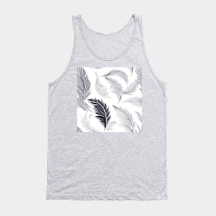 black, lavender and gray feathers Tank Top